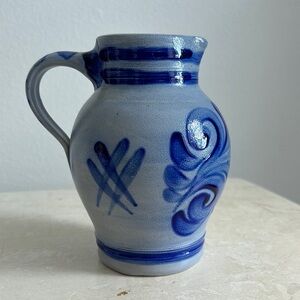 Topferei Bauer Lauterbach Germany Pottery Pitcher
German Salt Glazed Stoneware